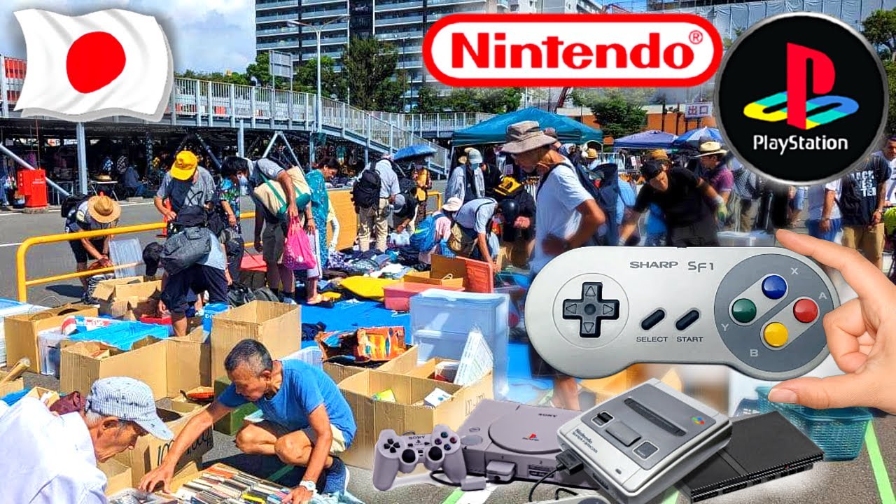 INSANE Retro Game Hunting Day at TOKYO's BIGGEST Flea Market 🇯🇵 feat. @4amLaundry & @JustYuta