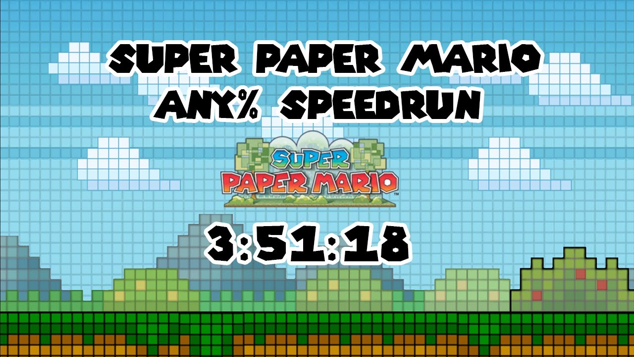 Super Paper Mario Any% Speedrun in 3:51:18 [Former World Record]