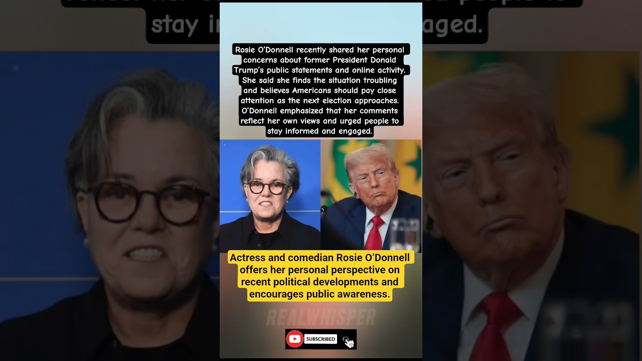 Rosie O&rsquo;Donnell Shares Concerns Ahead of the Election#viral
