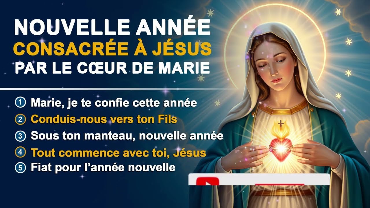Chants de prière - Nouvelle année consacrée à Jésus par le Cœur de Marie