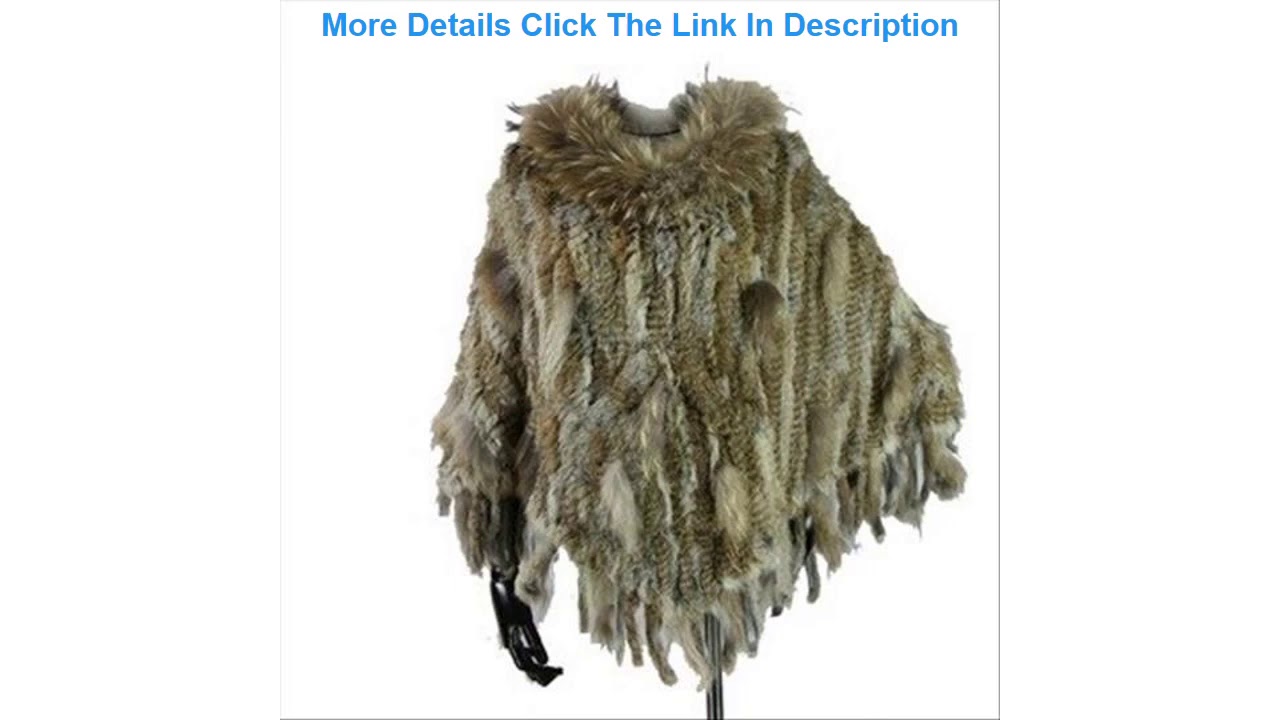 Deal 2019 new best quality Real Knitted Rabbit Fur Poncho raccoon fur trimming rabbit fur Shawl wit