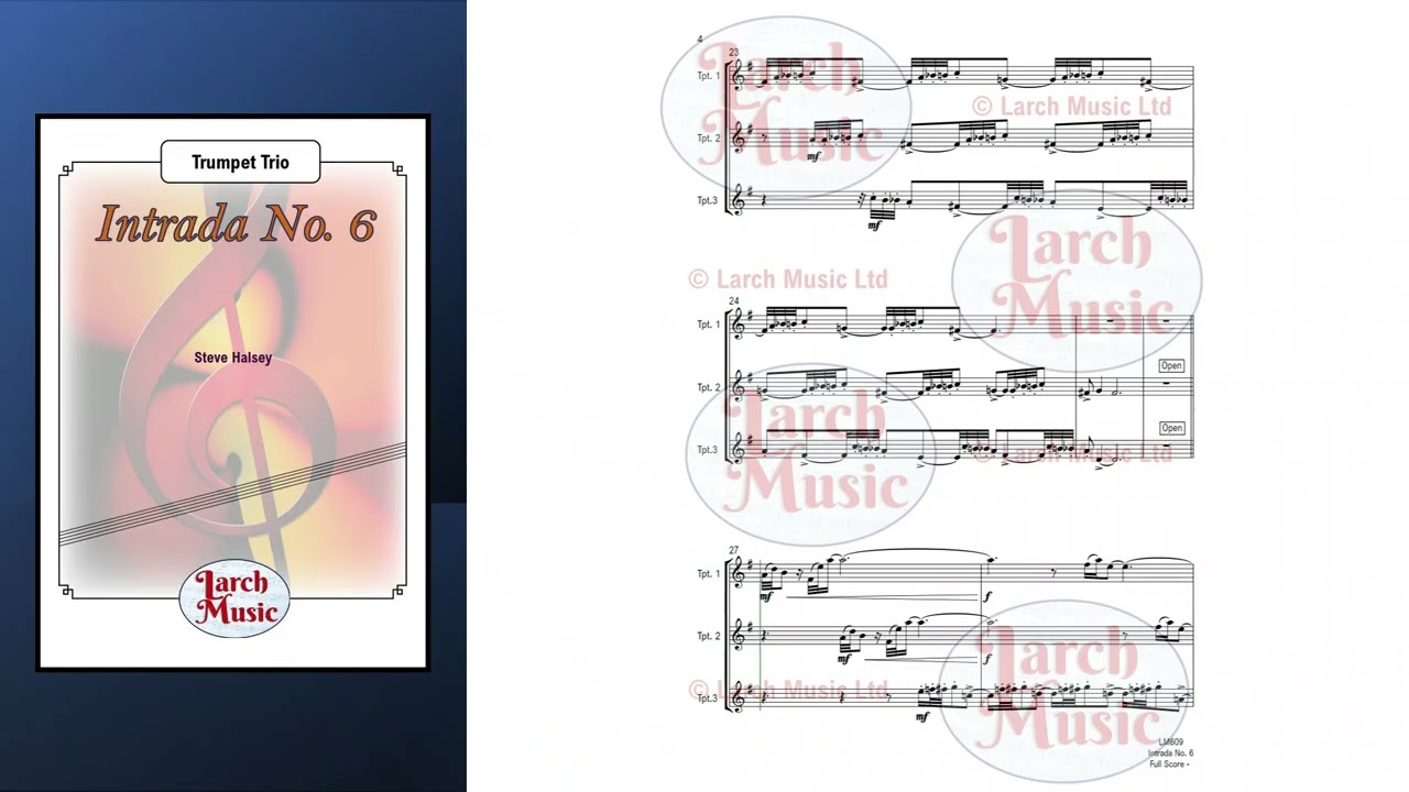 LM609 Intrada No. 6 for Trumpet Trio - Steve Halsey