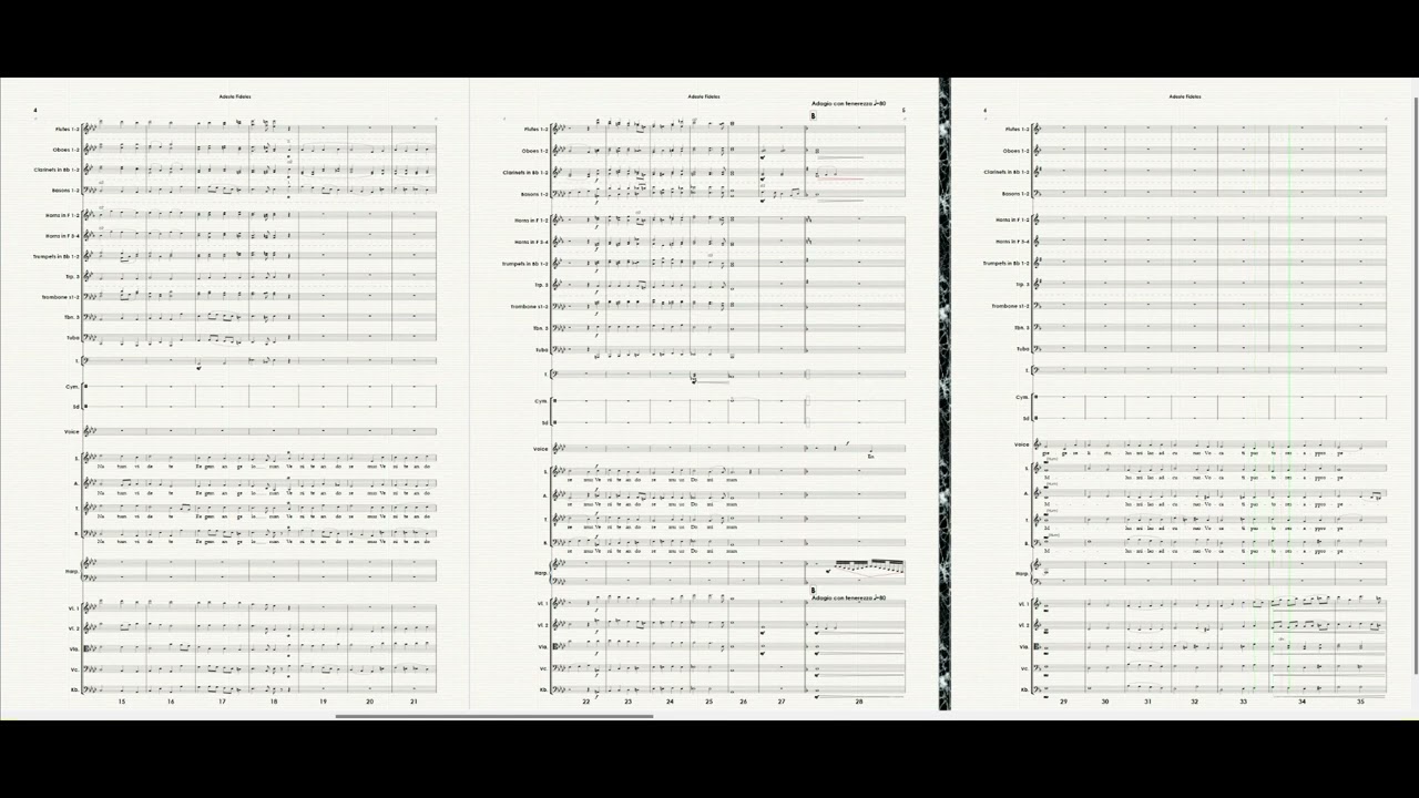 ADESTE FIDELES -full orchestra score