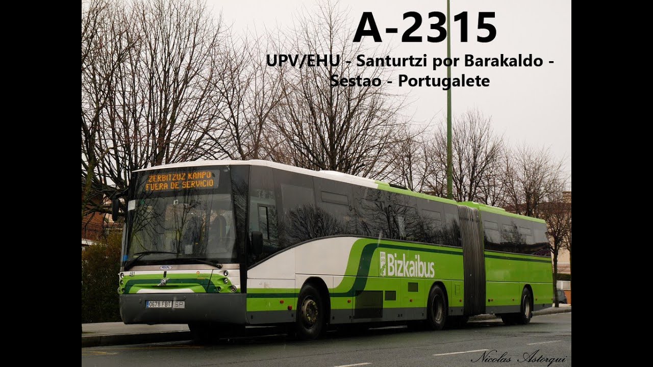 Bizkaibus. Linea A-2315 UPV/EHU - Santurtzi por Barakaldo - Sestao - Portugalete