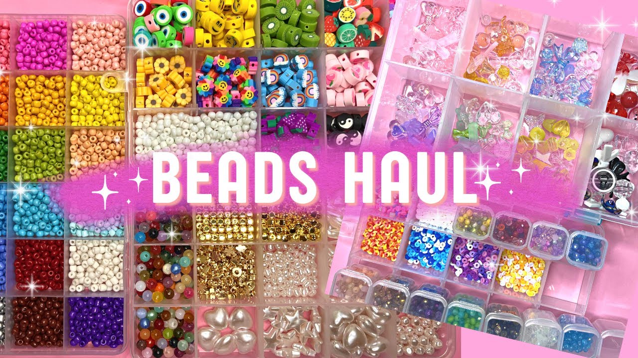 ✨ASMR Bead Haul + Organisation | Satisfying Beads with Relaxing Music + No Talking✨