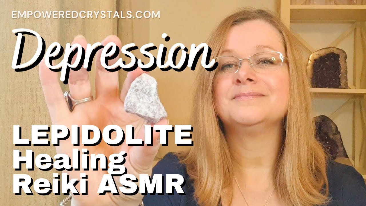 Lepidolite crystal healing video. Reiki Healing for depression. REIKI ASMR (no talking)