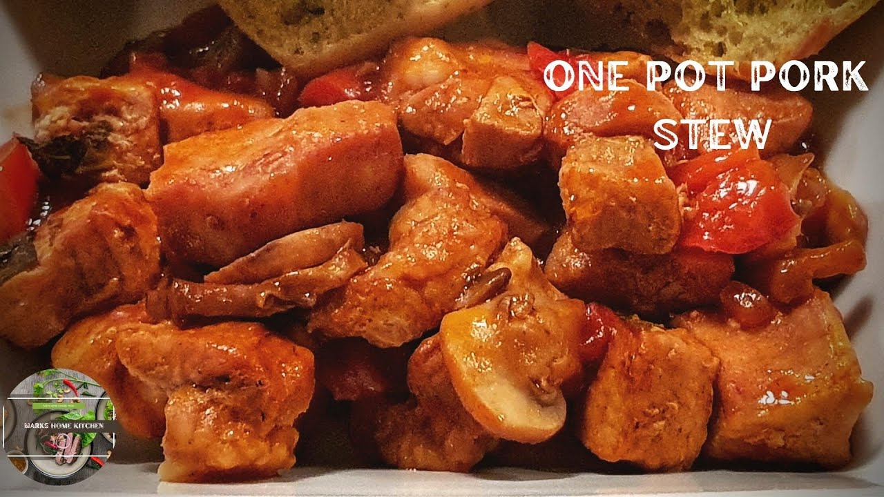 One Pot Pork Stew/ Mushroom and Pepper Pork Casserole