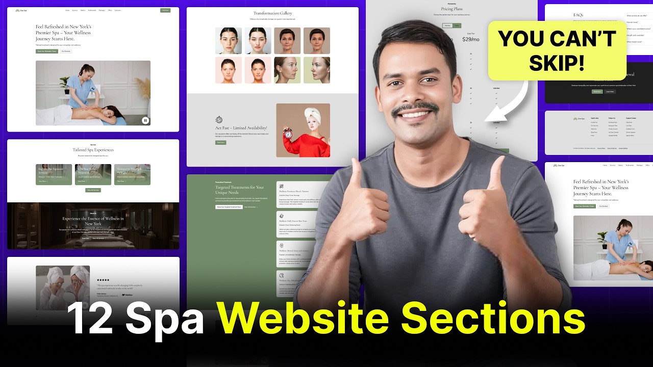 12 Essential Sections for a High-Converting Spa Website (UK & USA Focus)
