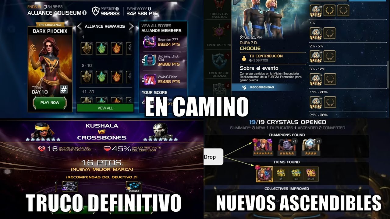 ¿DARK PHOENIX EN COLISEO? | SCUADRON LUNAR | TRUCO PARA DERROTAR A CROSSBONES COLISEO  - Marvel MCOC