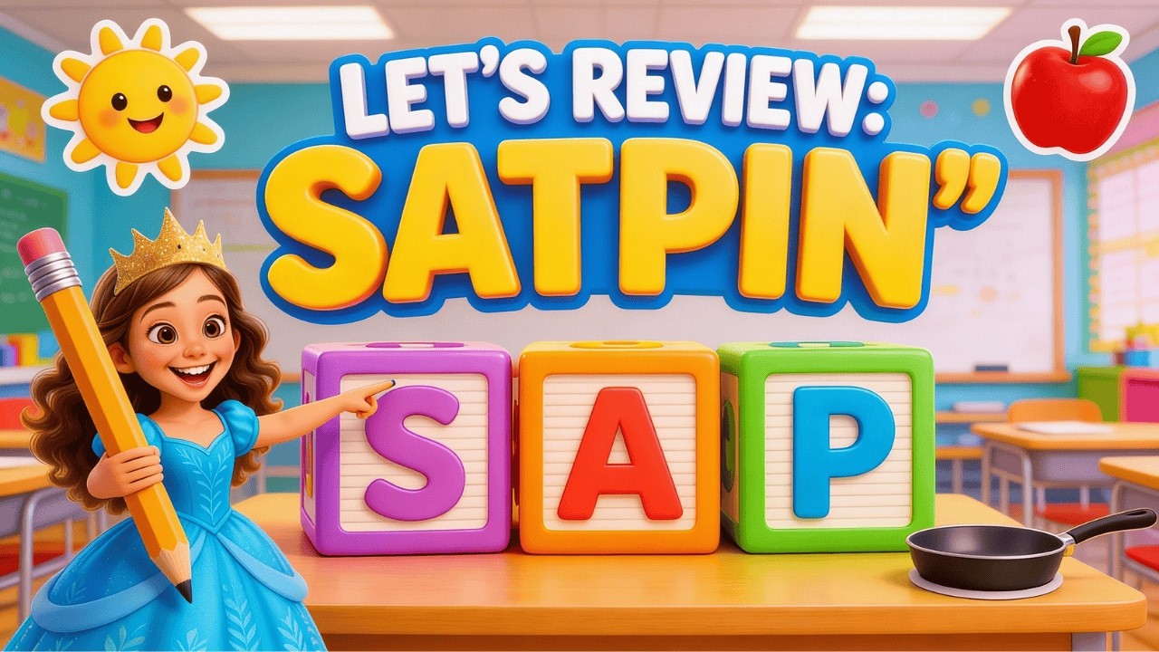 SATPIN Part 2: Let´s Rewiew! ✍️ Phonics for Kids (S, A, P)