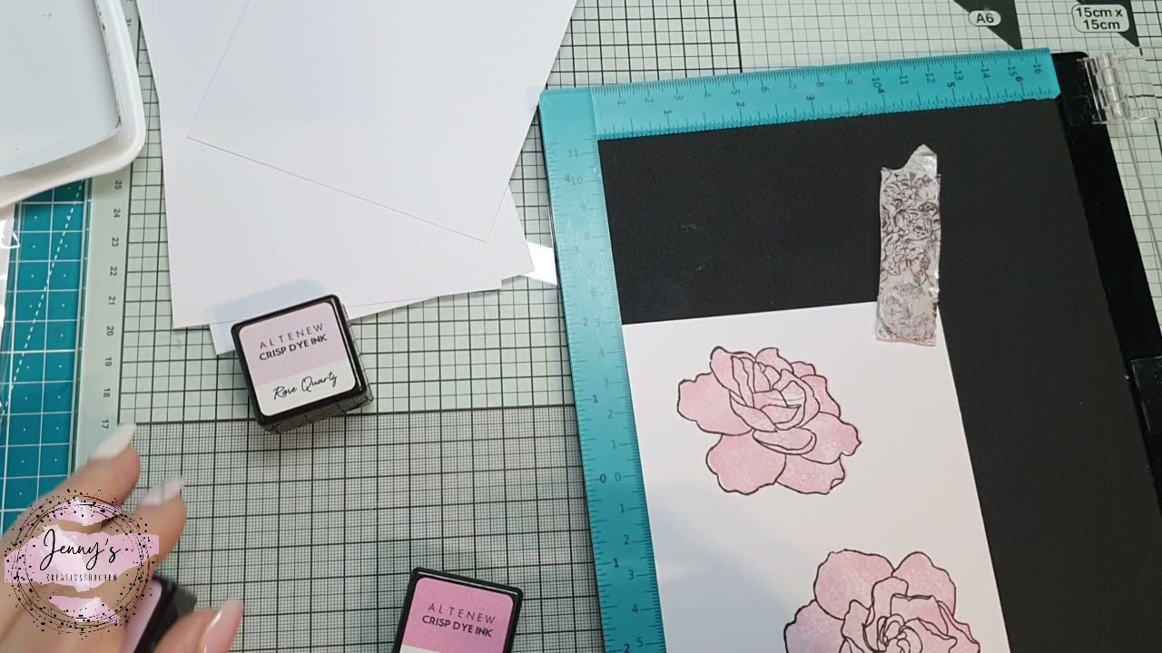 Layering Stamp Flower - Blumen stempeln in Schichten