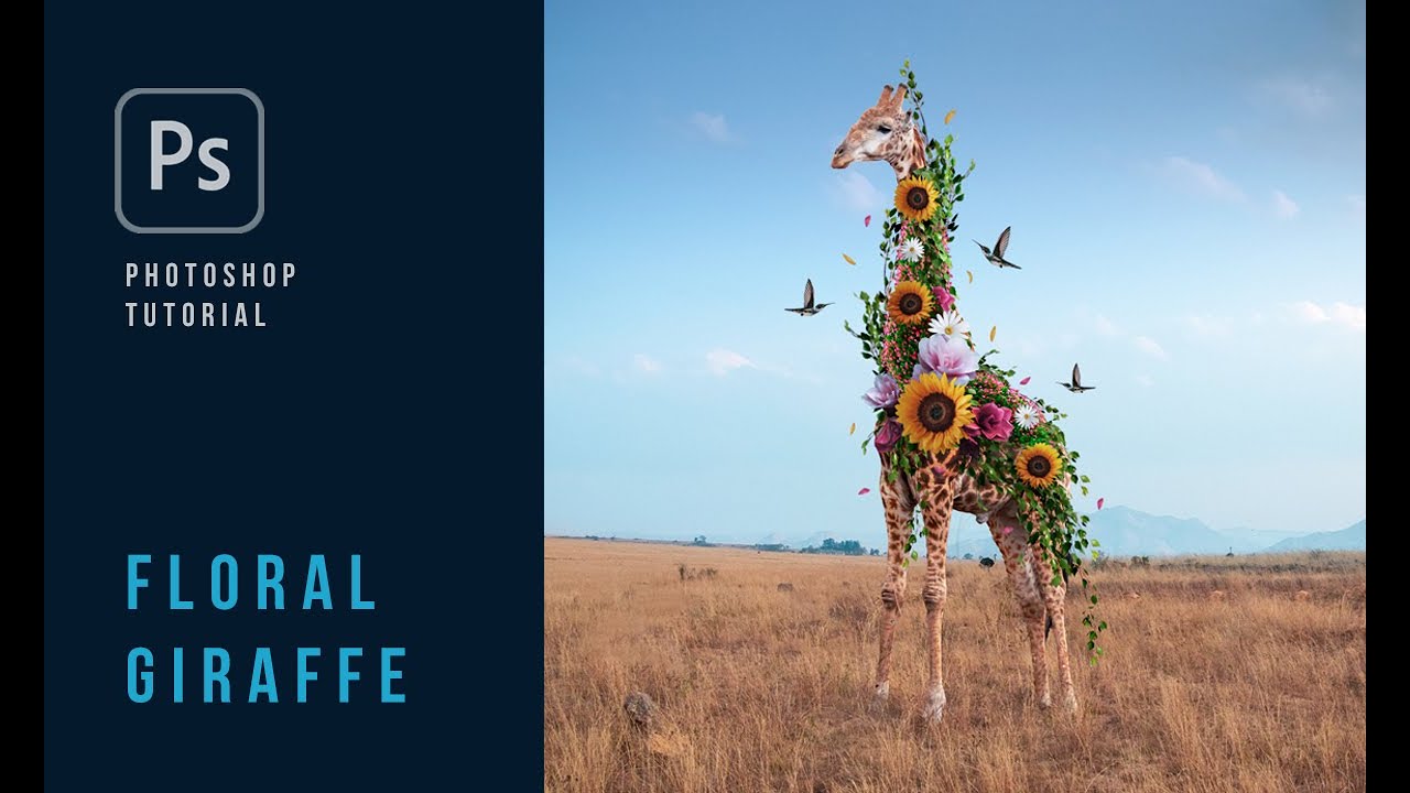 Photoshop Tutorial - Grow Ivy, Leaf and Flower on Animal