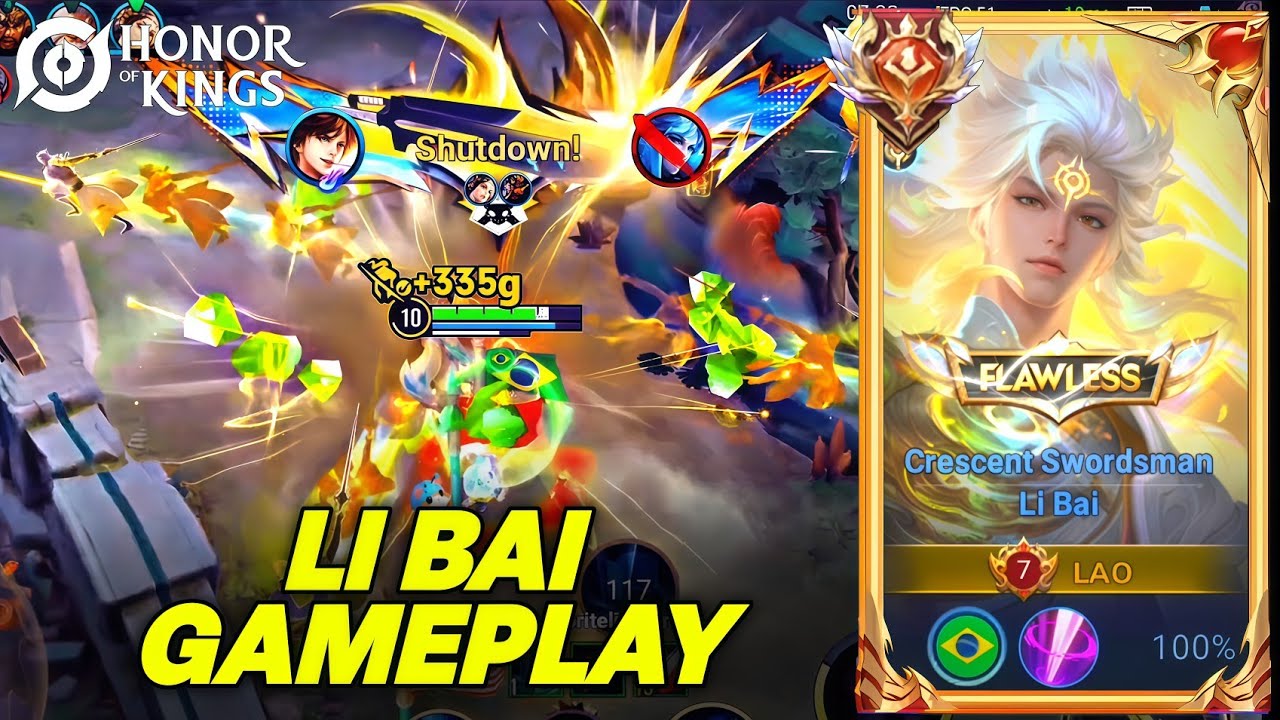 Li Bai Gameplay – Backline Disappeared Instantly - Honor Of Kings
