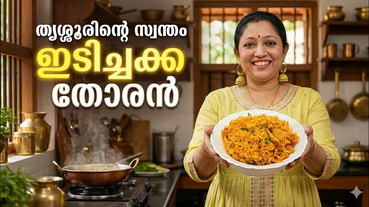 ഇടിച്ചക്ക തോരൻ | Tender Jackfruit Stir fry | Thrissur style | Nadan Kerala Food | Reshmi SunilKumar 