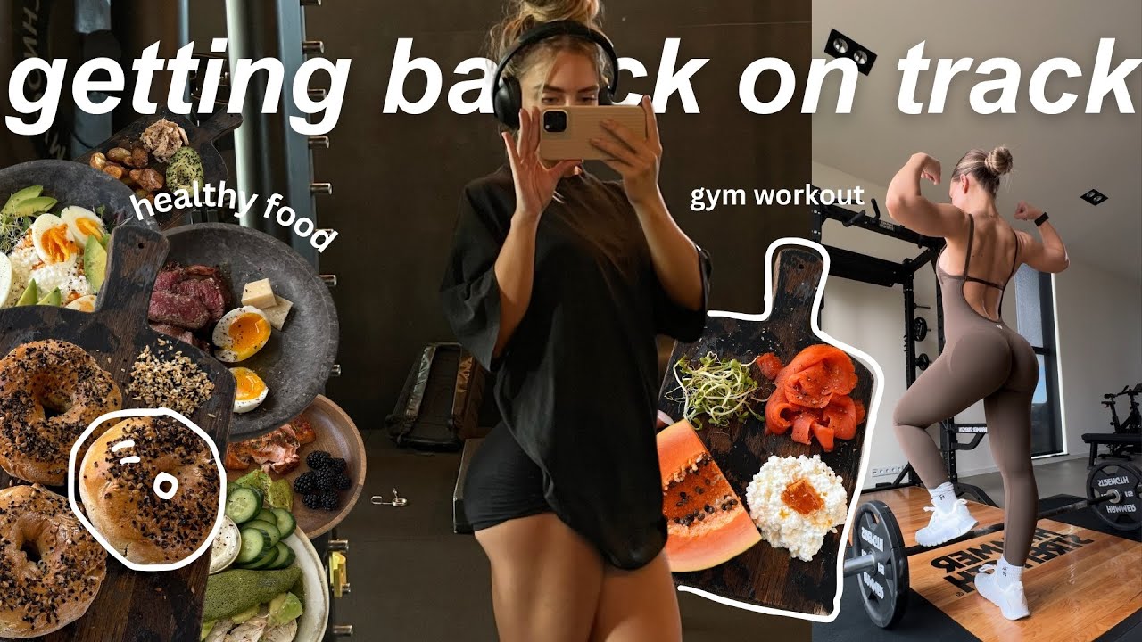 getting back on track: healthy food shop & workout with me