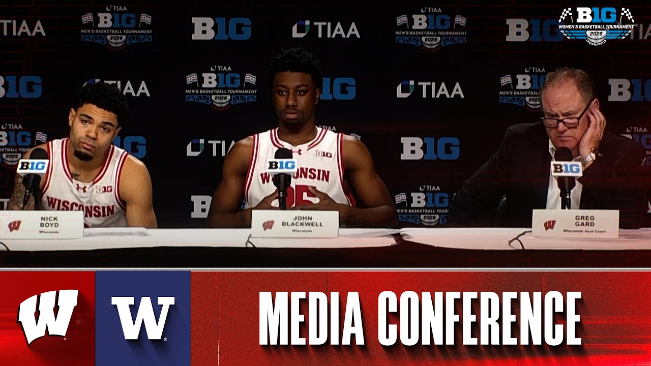 Postgame Media Conference vs Washington (BTT) || Wisconsin Basketball || March 12, 2026