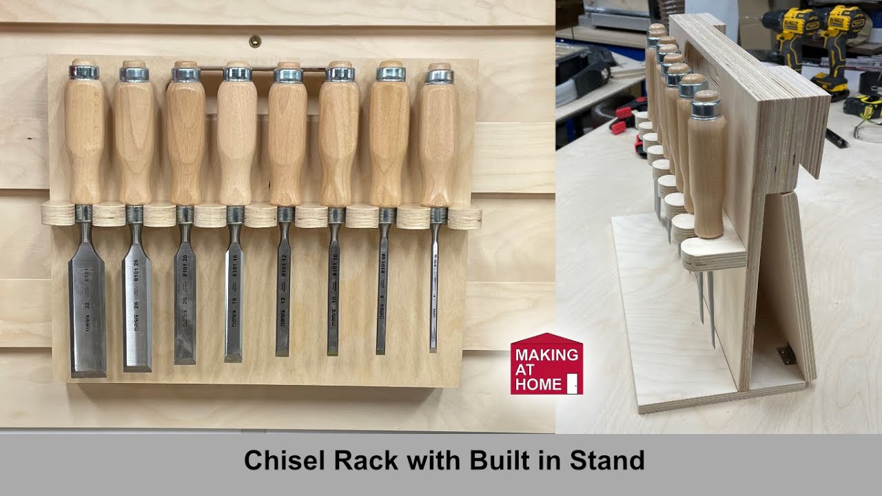 Wall Mounted Chisel Rack With Built In Stand