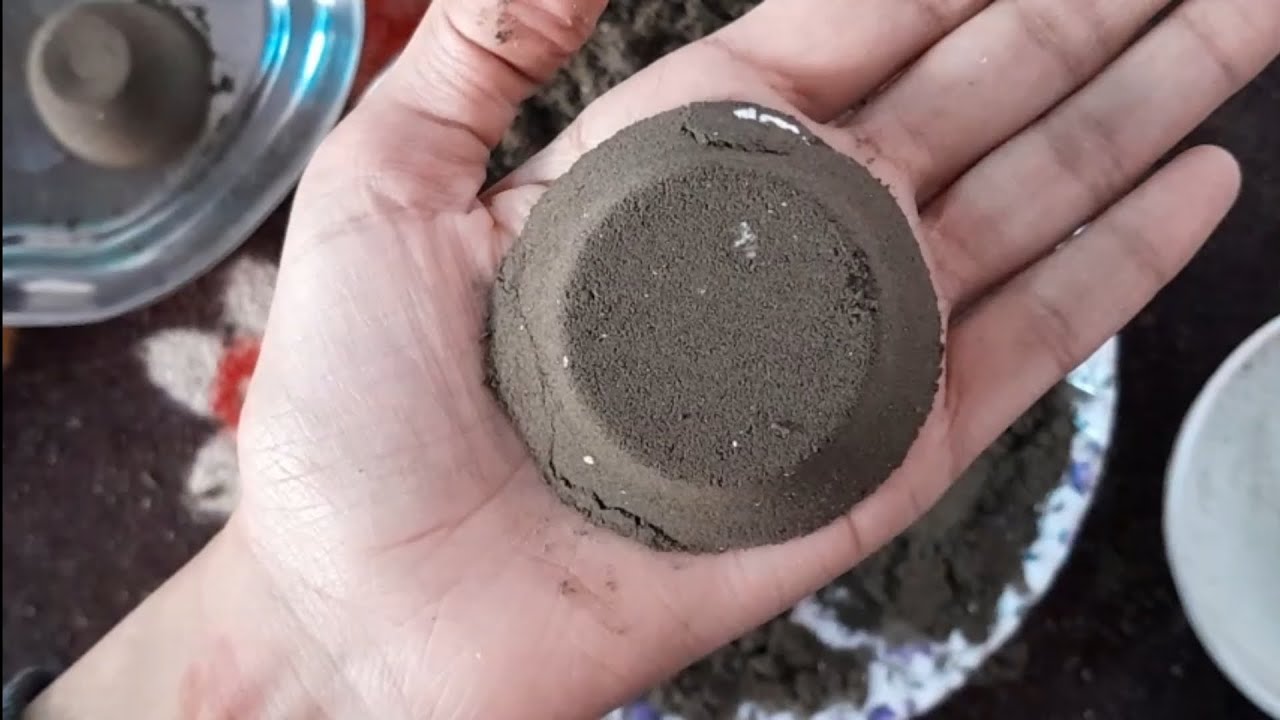 Black Cement shape making #satisfying #sandmentcrushing #crush #multanimitti 