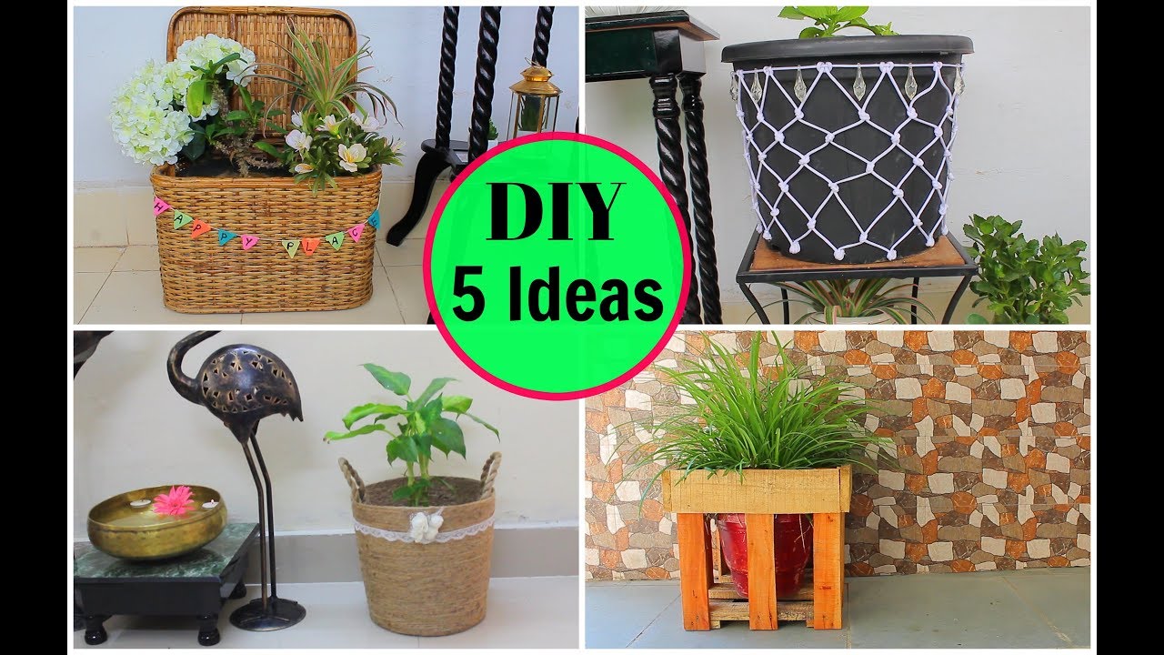 5 ways to decorate Indoor Pots at home(Part2)/ DIY for Home Decor