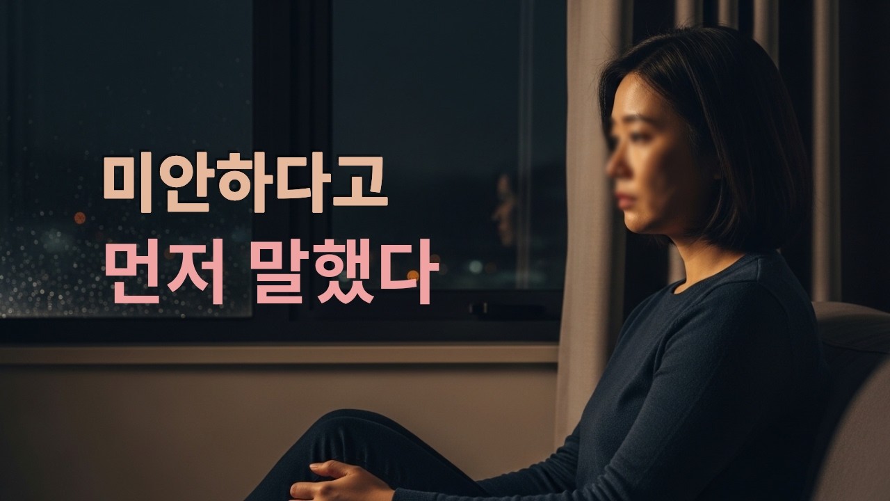 사과를 너무 빨리 해버려서 진심이 가벼워 보였던 순간