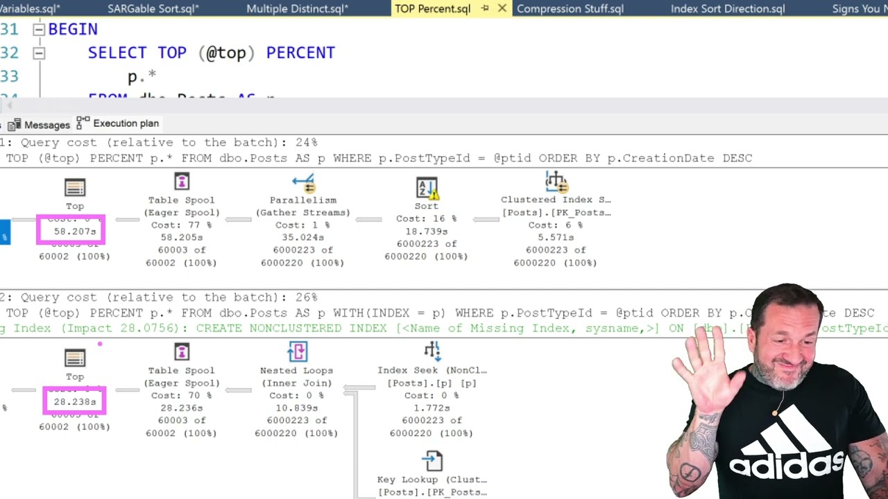 Performance Tuning TOP PERCENT Queries In SQL Server