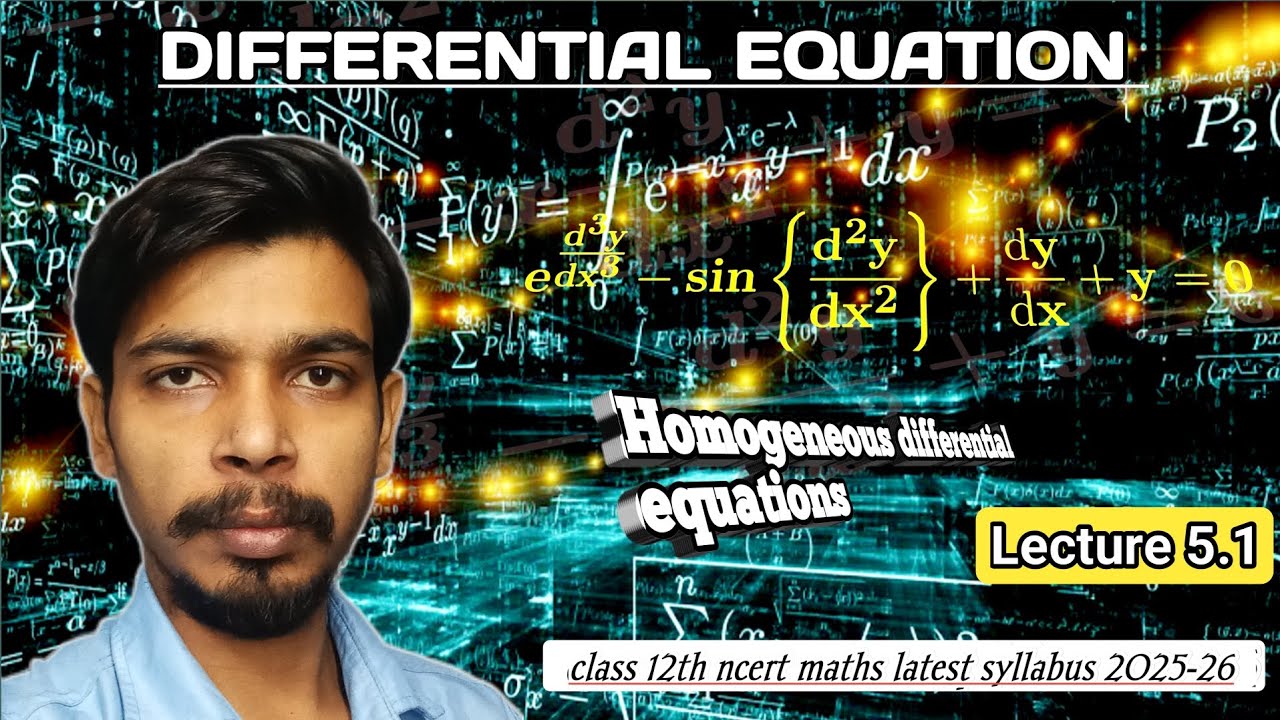 Homogeneous Differential Equation class 12th ncert maths (@Integralganit )