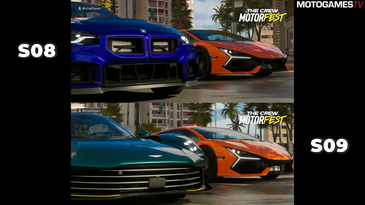 The Crew Motorfest - Start Menu Comparison (Season 8 vs Season 9)