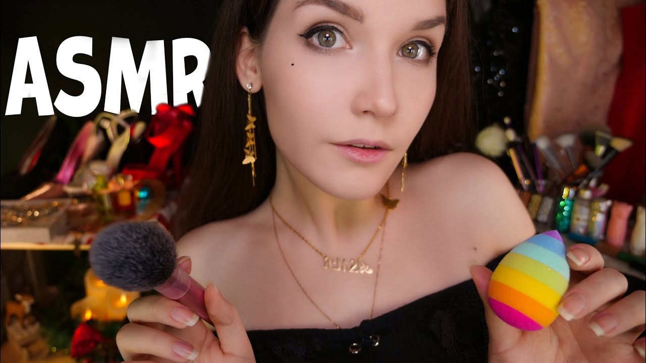 АСМР 💄[RP] Новогодний макияж и подбор платья 👗🎄  ASMR Makeup for New Year and choice dresses