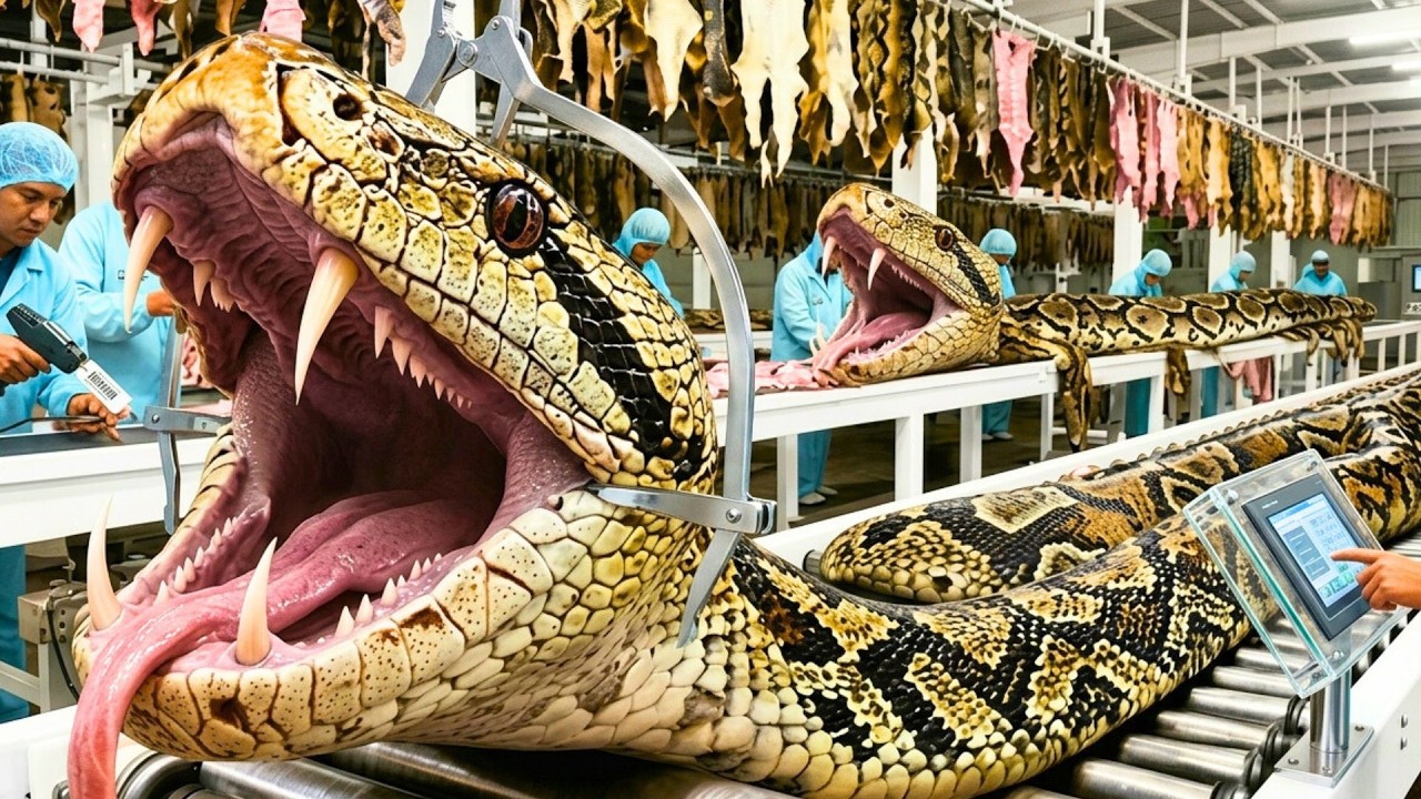Inside The Modern Snake Factory: From Living Skin To Giant Skeleton