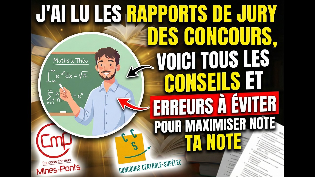 TOUS LES CONSEILS ET ERREURS À EVITER POUR MAXIMISER SA NOTE AUX CONCOURS CENTRALE/MINES/X-ENS!!!