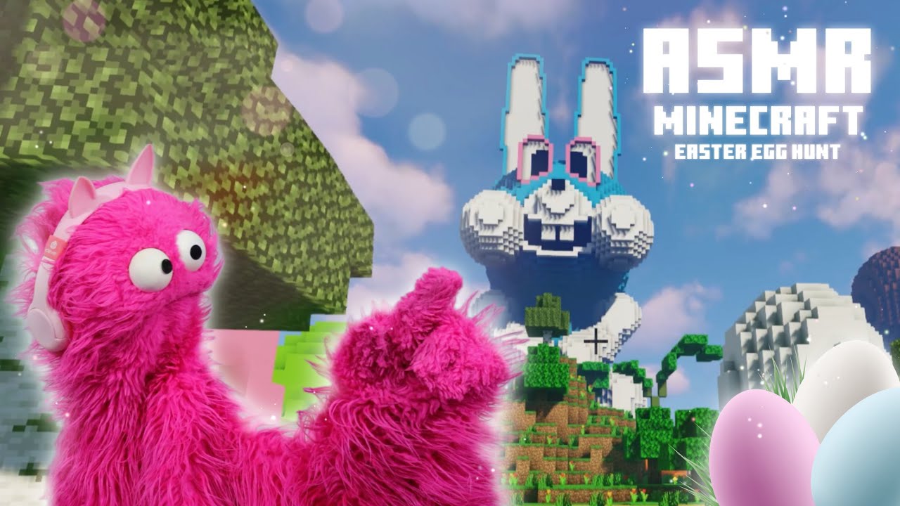 ASMR Cosmo Plays Minecraft: Relaxing Easter Egg Hunt! 🐣🐇