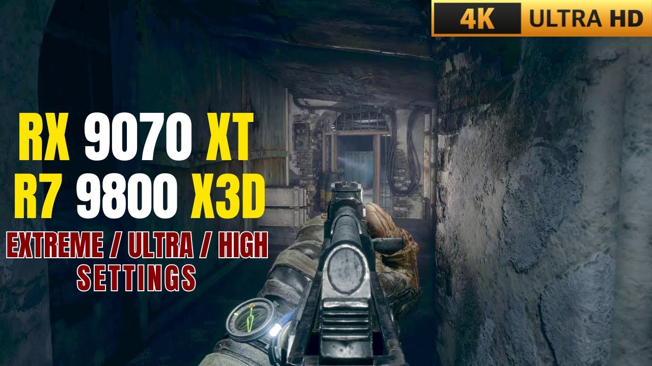 Metro Exodus | RX 9070 XT | R7 9800X3D | 4K Extreme, Ultra & High Settings | Ray Tracing