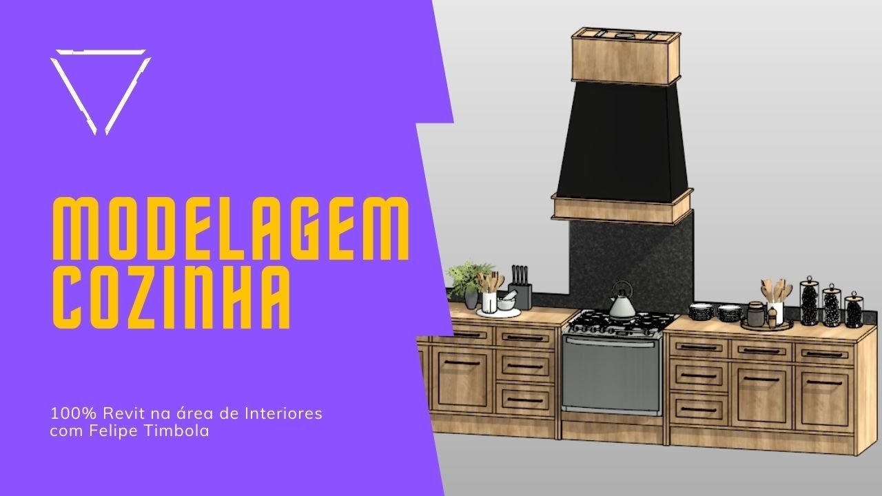 100% Revit na área de Interiores - Modelagem de Famílias - Cozinha