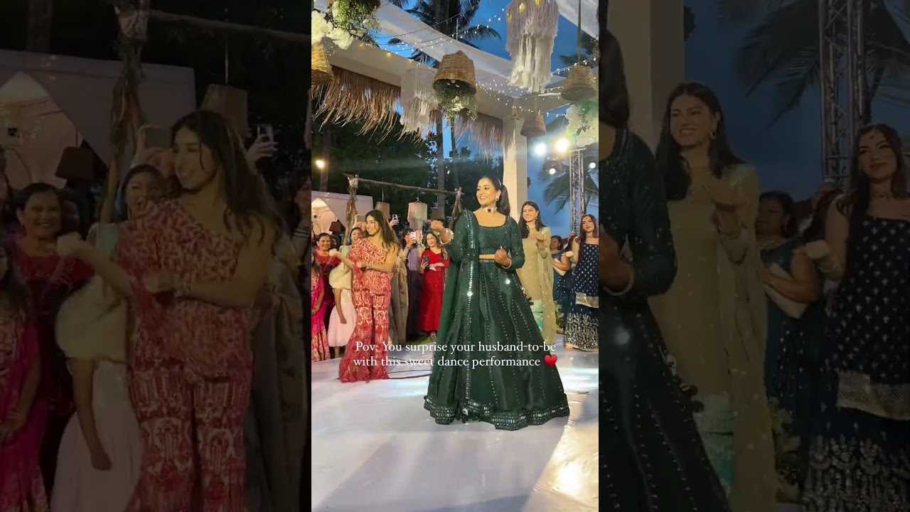 Bridal surprise performance for Groom | Beauty of Indian Wedding ✨💒