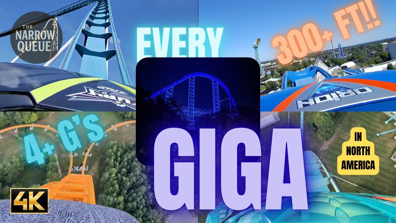 Every GIGA 300+ft Coaster in NORTH AMERICA - Orion Leviathan Pantherian 305 & More!🎢