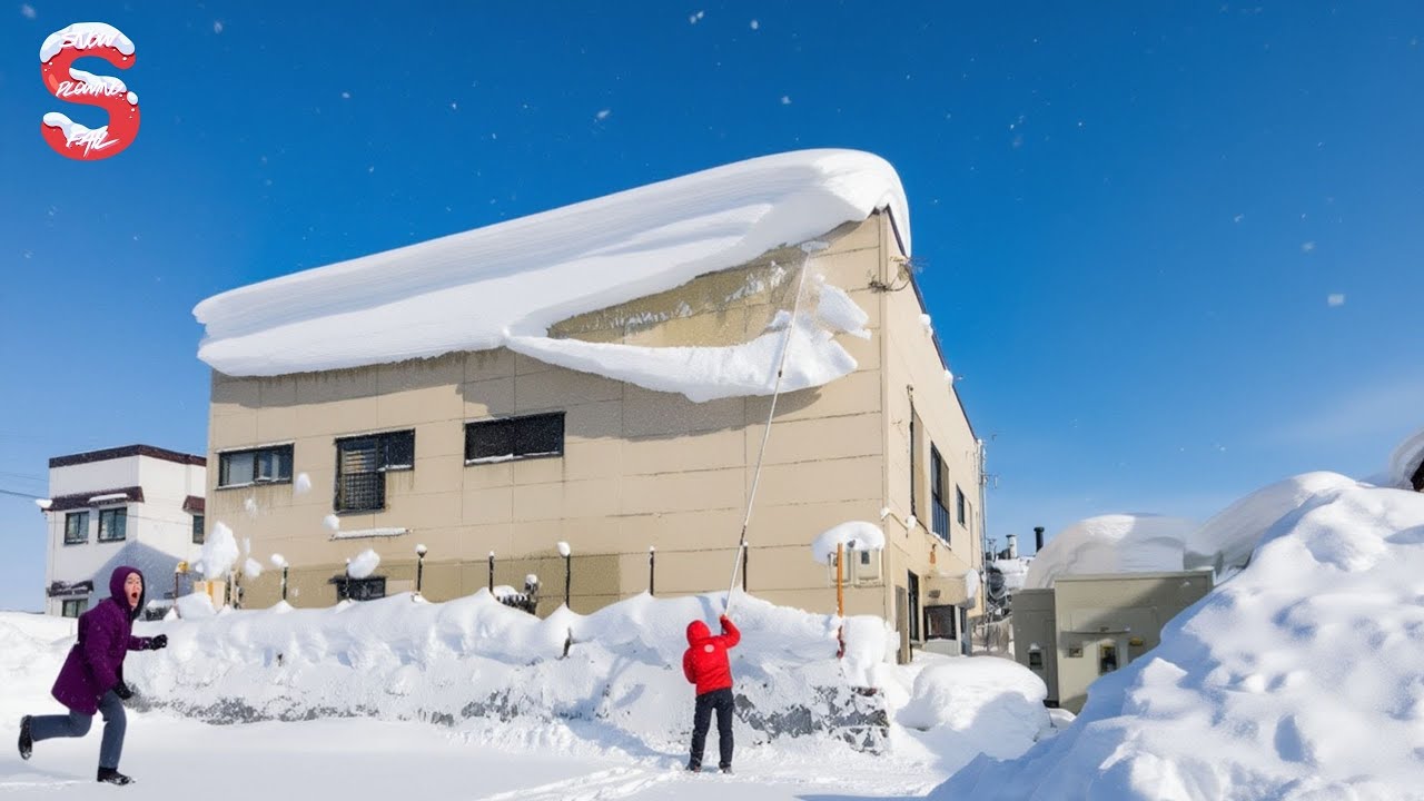Skilled Snow Removal: Massive Roof Avalanche | Extreme Challenging Roof Snow Clearing Moments #11