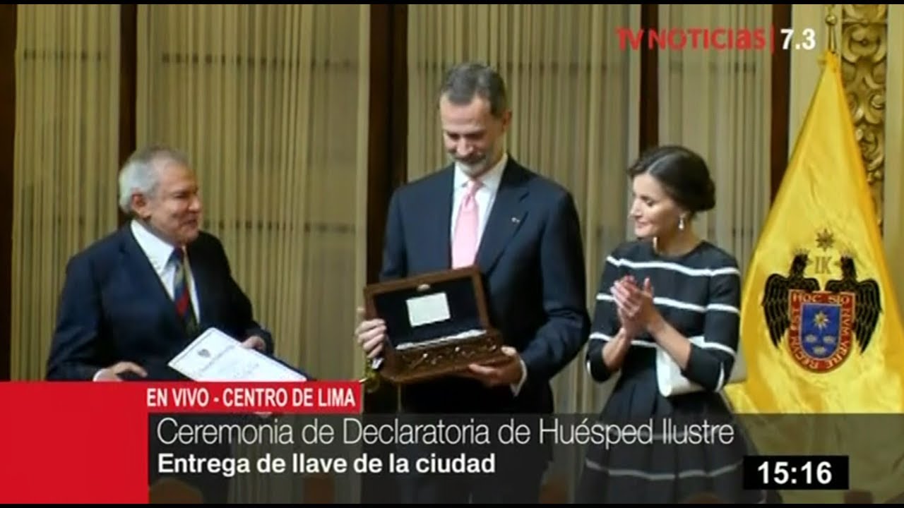 Reyes de España son declarados huéspedes ilustres de Lima