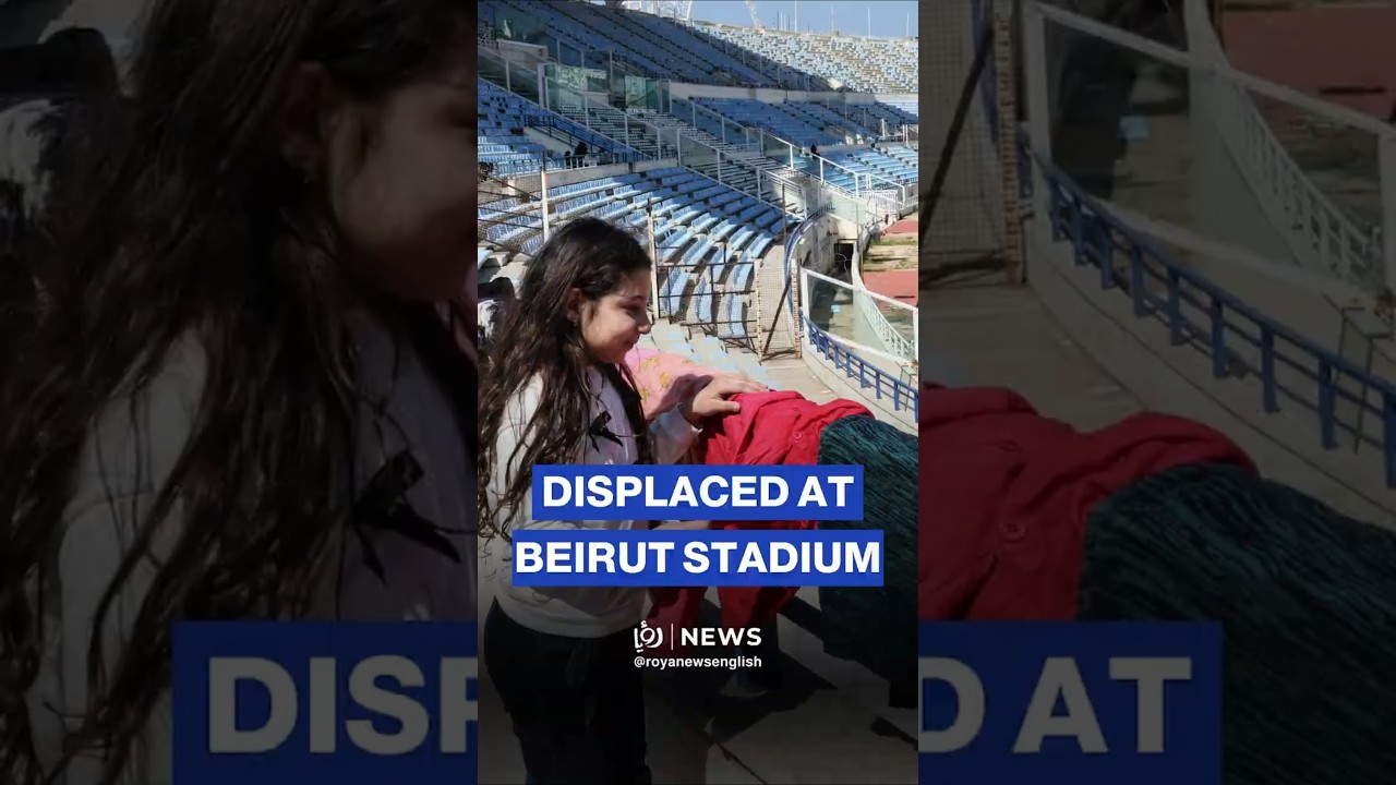 Displaced Lebanese seek shelter at Beirut Stadium