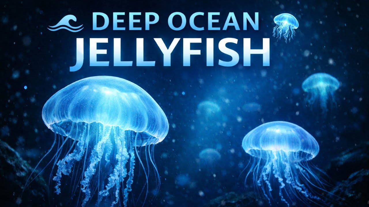 2 Hours Deep Ocean Jellyfish 🌊 | Relaxing Ambient Music & Subtle Underwater Sounds