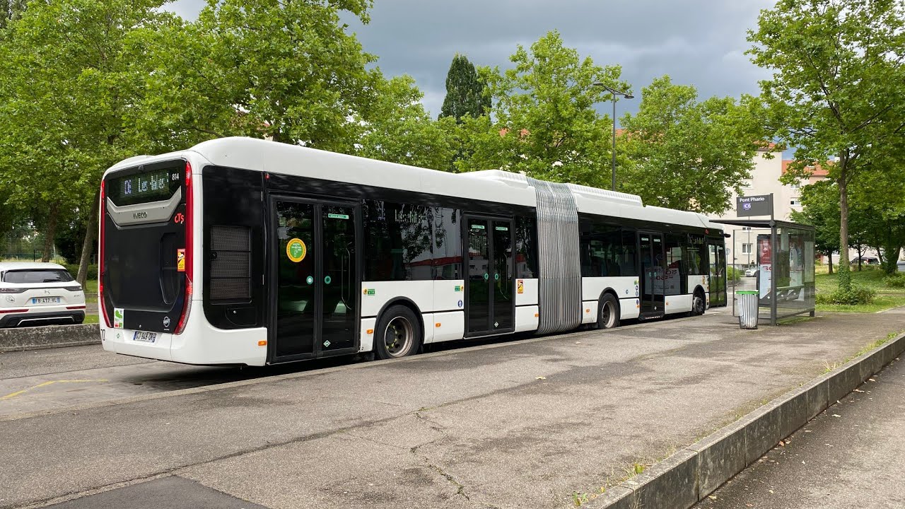 IVECO Urbanway 18 GNV BNHS - C6 - Réseau CTS [STRASBOURG] Pont Phario à Les Halles Pont de Paris