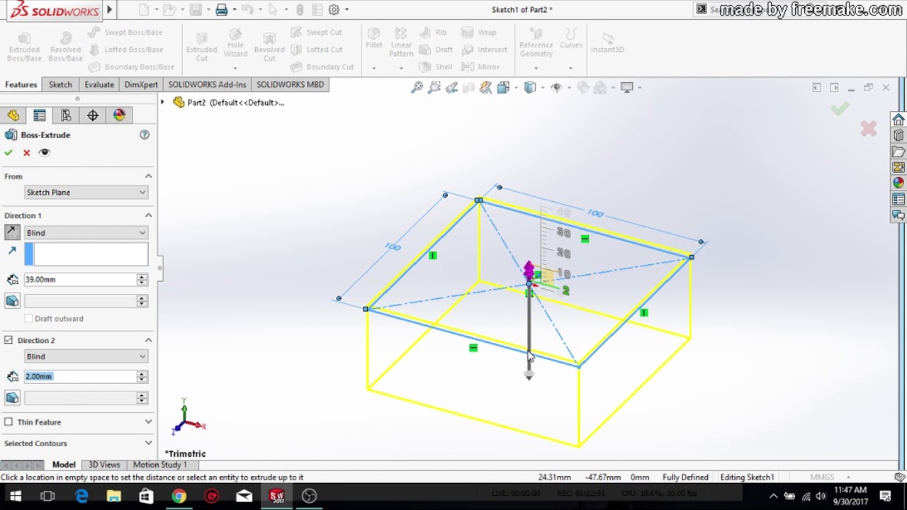 HOW TO MAKE A SIMPLE BOX - SOLIDWORK TUTORIAL