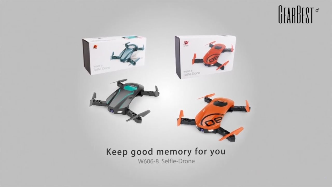 W606 - 8 Foldable RC Pocket Selfie Drone - GearBest.com