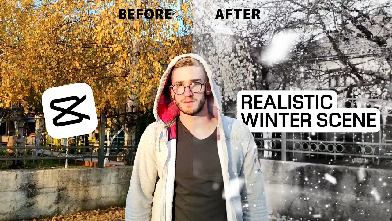 How to make a REALISTIC WINTER scene in CapCut