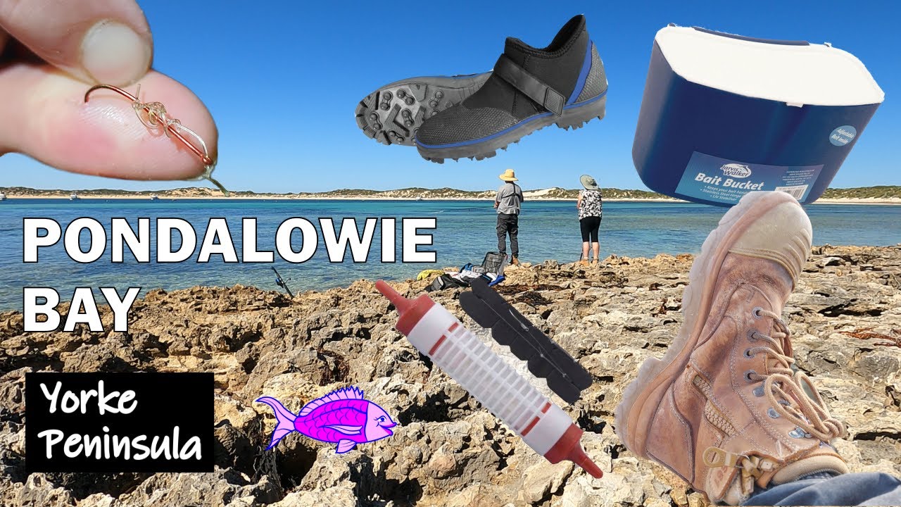 Fishing for Mullet at Pondalowie Bay -  Don't forget your bait bucket!
