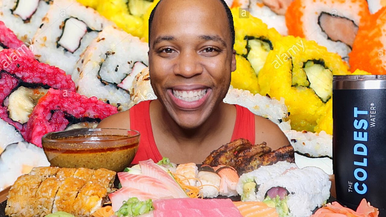 SUSHI + SASHIMI + CHICKEN WINGS + BLOVES SAUCE MUKBANG 먹방  EATING SHOW