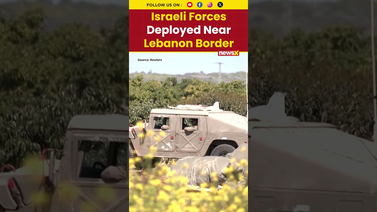 Israeli Military Vehicles Deployed Near Lebanon Border Amid Rising Tensions