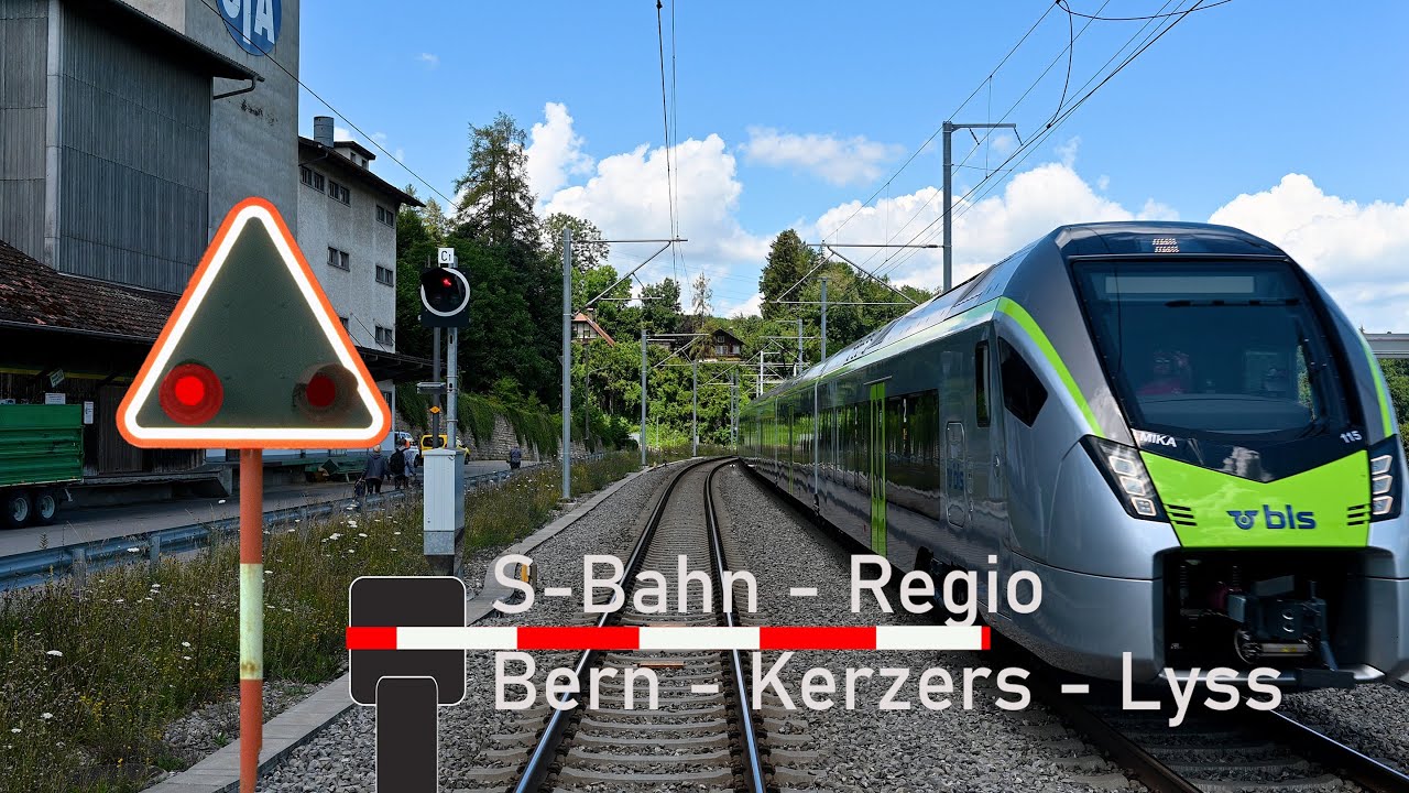 Cab ride Berne to Lyss via Kerzers - Führerstandsmitfahrt Bern nach Lyss via Kerzers