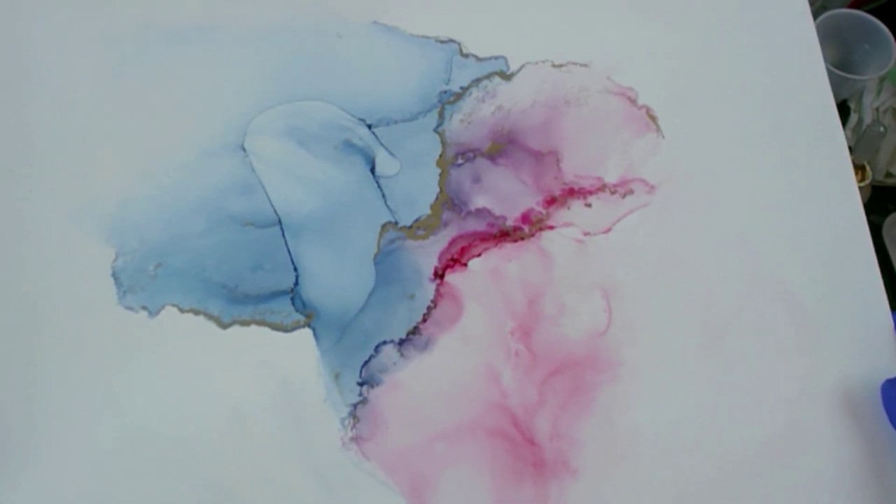 #203 Alcohol Inks Brea Reese Inks And Pinata Brass With An Accident At The End