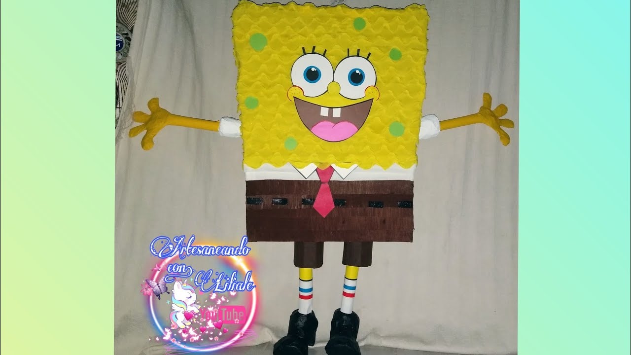 cómo hacer una Piñata de Bob esponja paso a paso