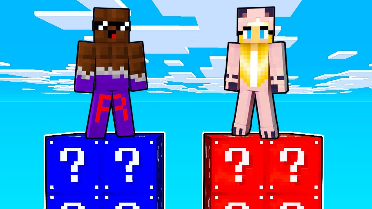 Noob Vs Pro Lucky Block Tower in Minecraft! mit @IsyCheesy